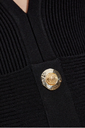 Balmain Geripptes Kleid