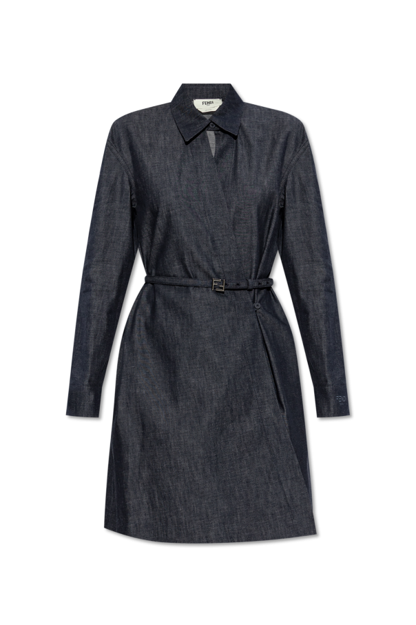 Denim dress with belt od Fendi