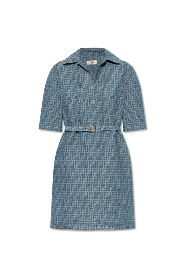 Fendi Jeansowa sukienka z monogramem