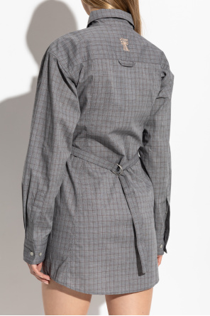 Acne Studios Sukienka ze wzorem w kratę