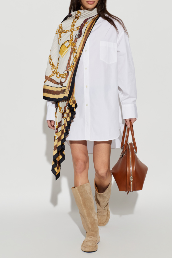 Acne Studios Camisa de material plisado