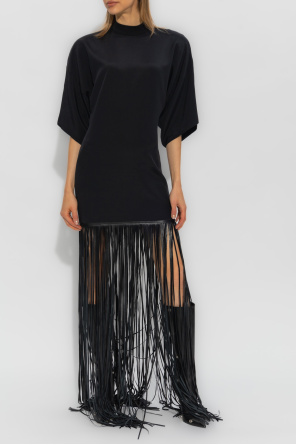 The Mannei ‘Drew’ dress with leather fringes