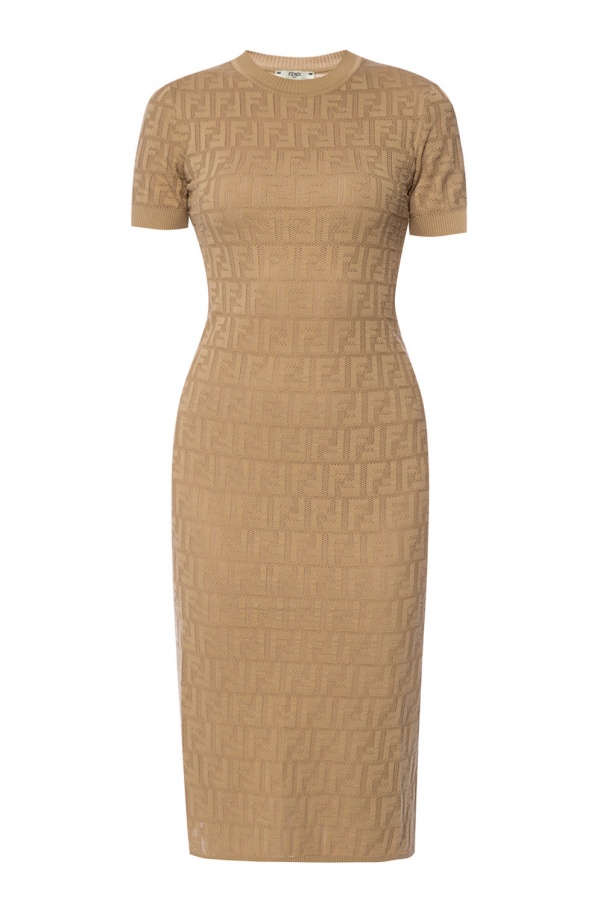 fendi long Embroidered dress