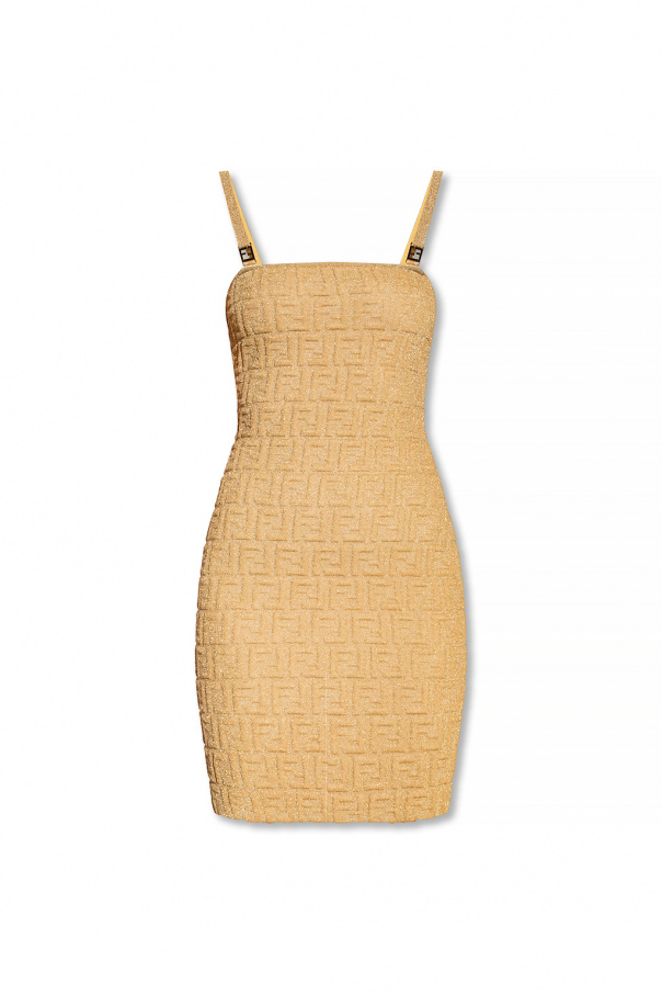 Fendi frame Slip dress with embossed pattern