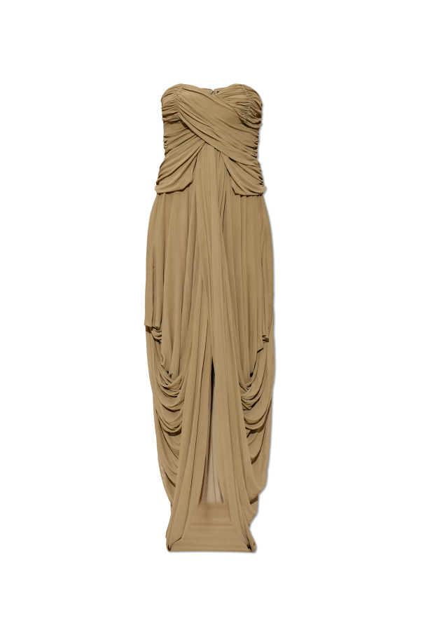 Draped off-shoulder dress od Balmain