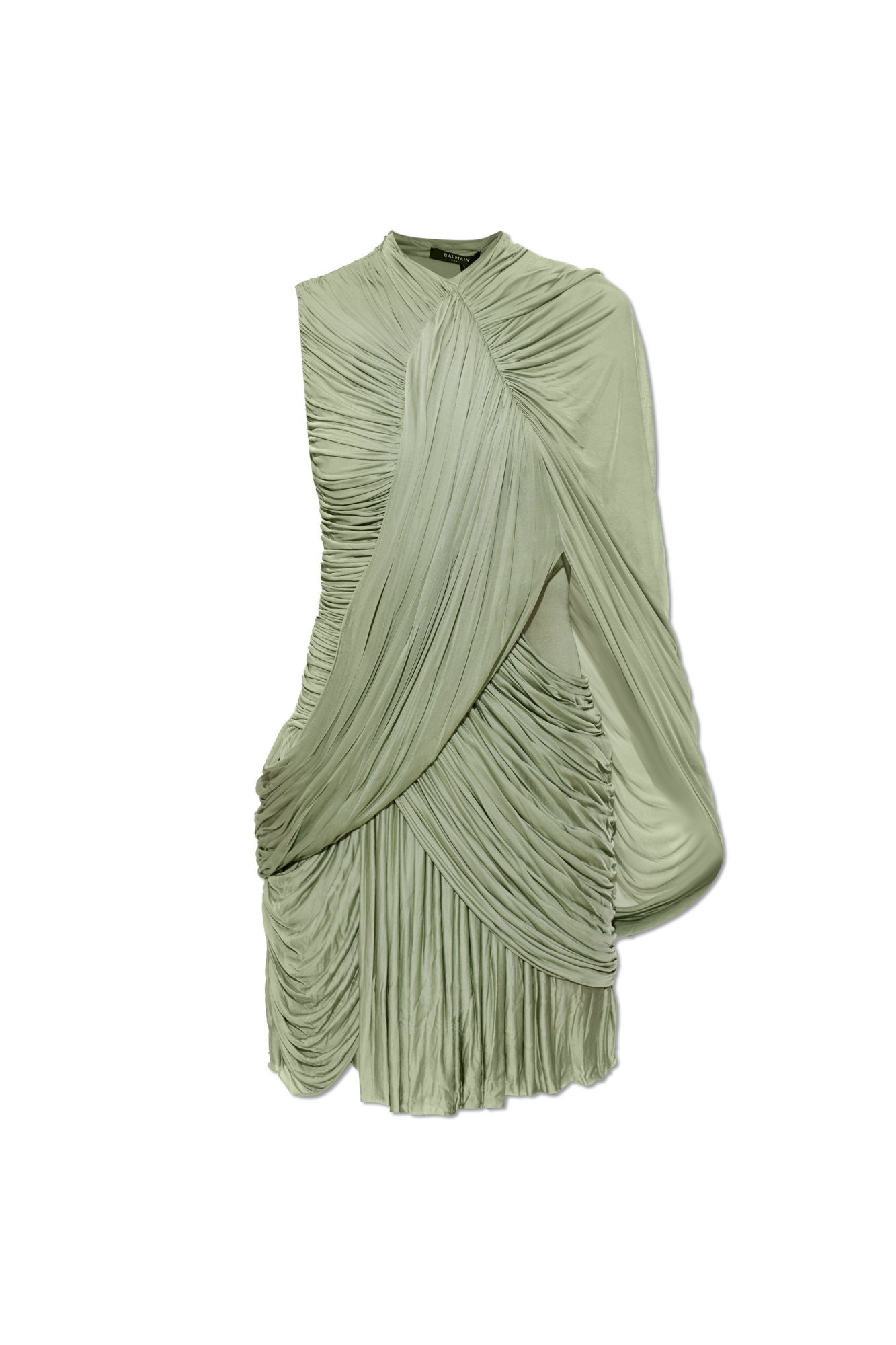 Balmain - Draped flowing jersey dress