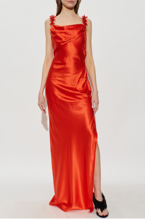Balmain Silk dress with embellished straps