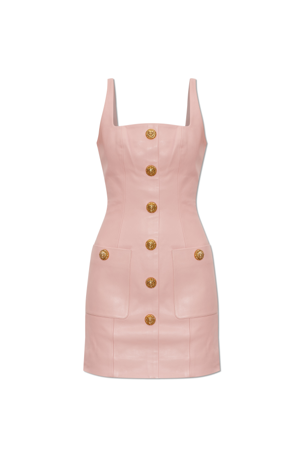 Leather dress od Balmain