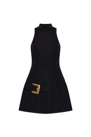 Dress with a pleated skirt