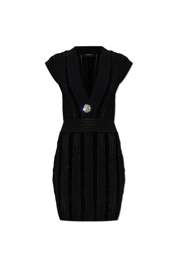 Dress with shimmering sequins od Balmain