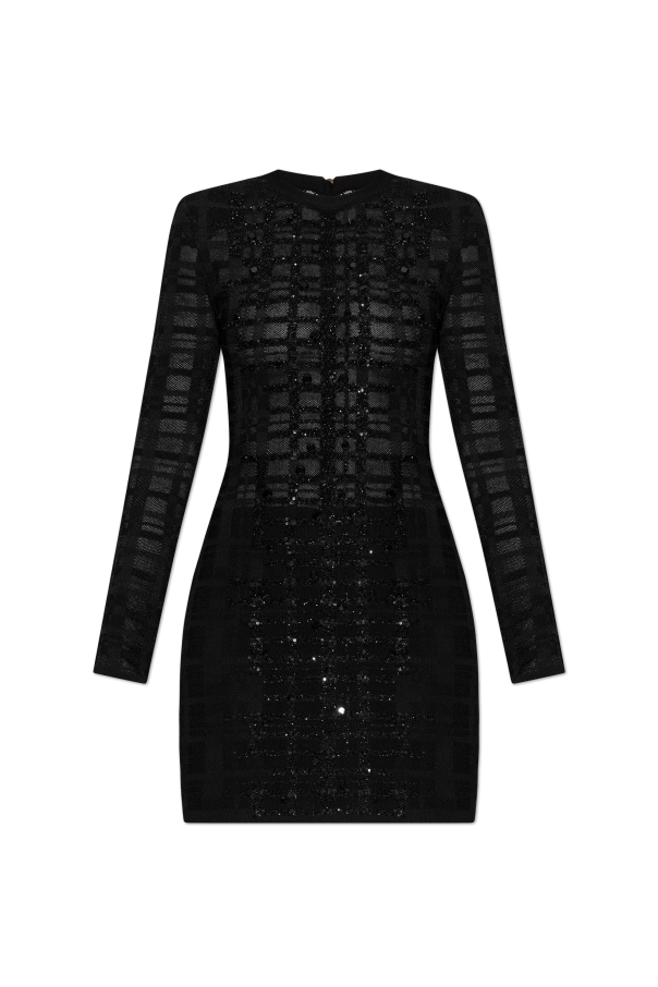 Dress with shimmering sequins od Balmain
