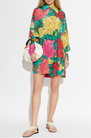 Silk dress with floral motif od Balmain