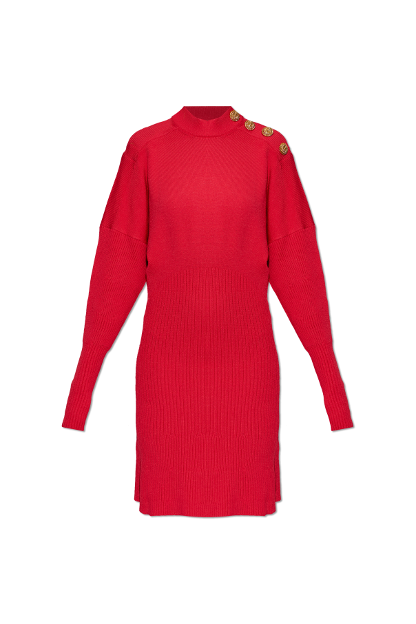 Dress with turtleneck od Balmain