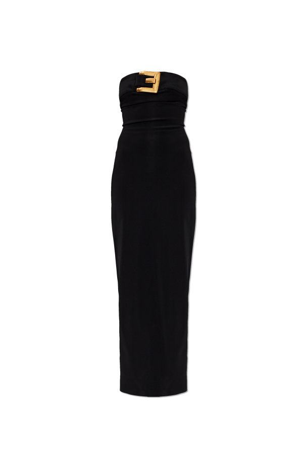 Off-shoulder dress od Balmain