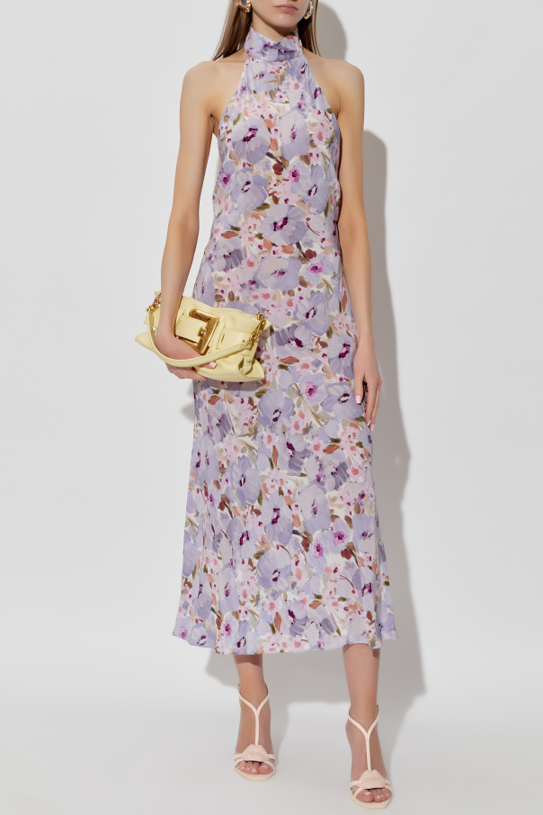 Balmain Silk dress with floral motif
