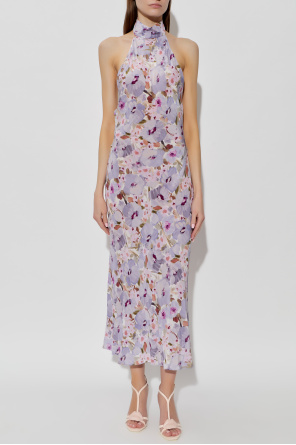 Balmain Silk dress with floral motif