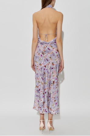 Balmain Silk dress with floral motif