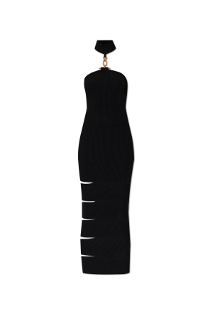 Dress with decorative slits