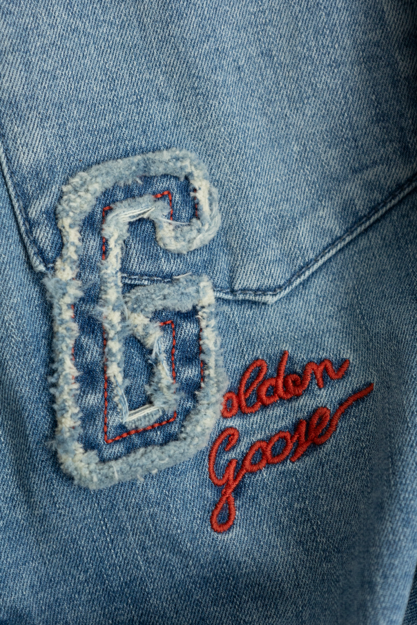 Golden Goose Kids Denim dress with vintage effect