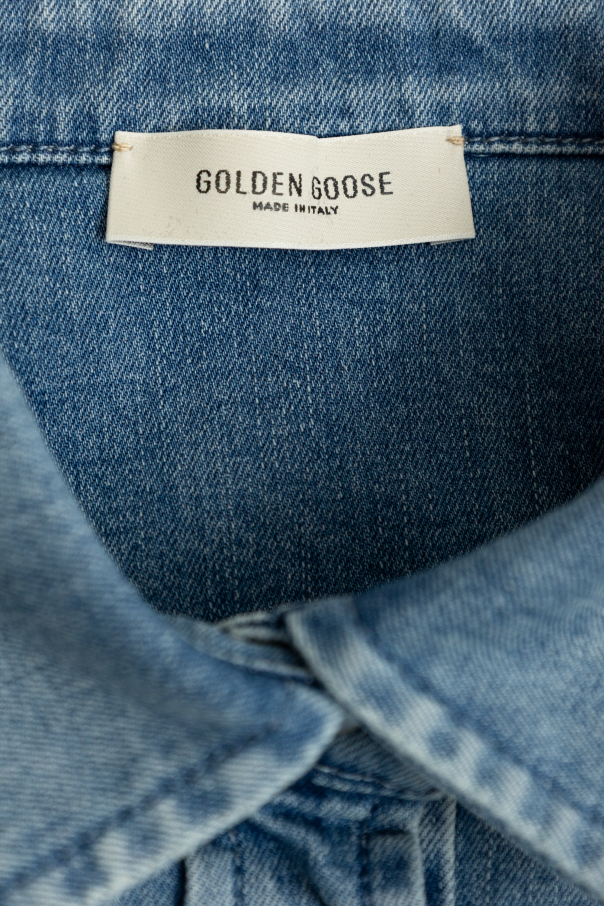 Golden Goose Kids Denim dress with vintage effect