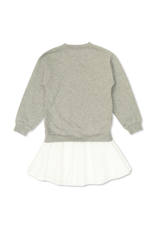 Golden Goose Kids Vestido con logo bordado