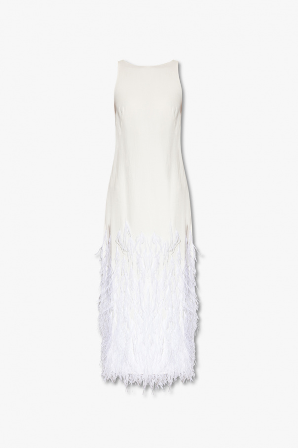 Cult Gaia ‘Aja’ dress with ostrich feathers
