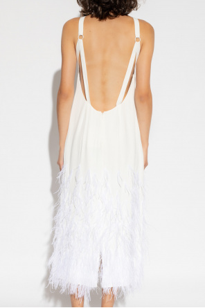 Cult Gaia ‘Aja’ dress with ostrich feathers