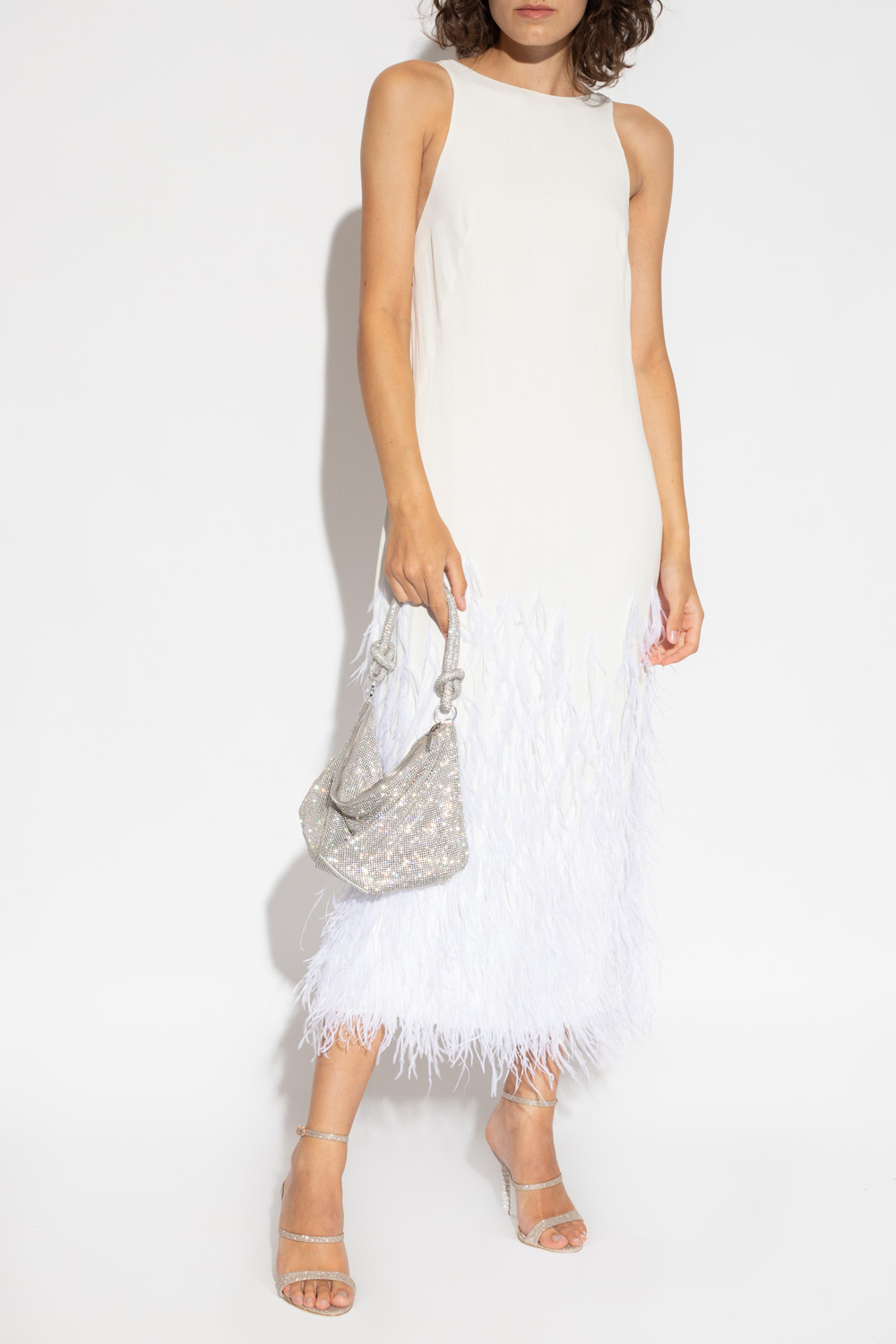 Cult Gaia ‘Aja’ dress with ostrich feathers