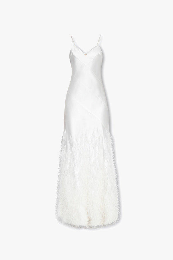 Cult Gaia ‘Hansal’ dress with ostrich feathers