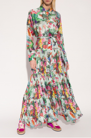 Golden Goose dress tiered with floral motif