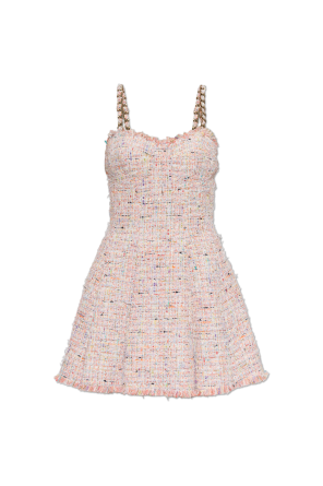 Tweed dress with straps