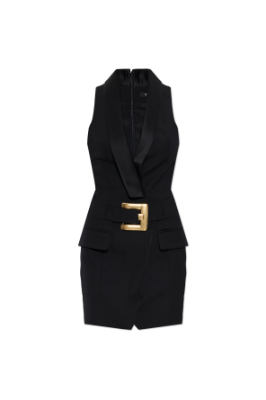 Dress with a decorative buckle