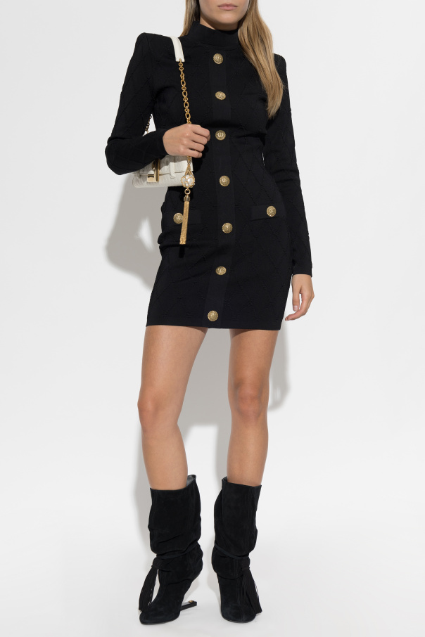 Balmain Sukienka z dekoracyjnymi guzikami