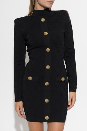 Balmain Sukienka z dekoracyjnymi guzikami
