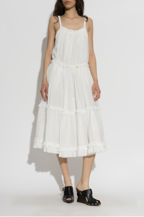 Balmain Sukienka z falbanami