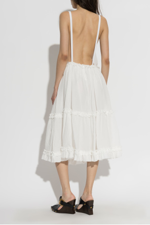 Balmain Sukienka z falbanami