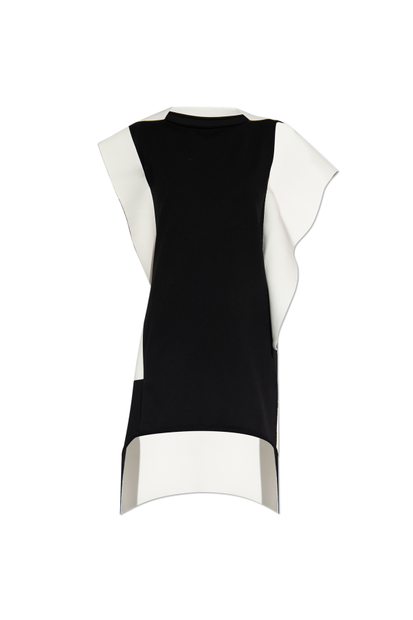 Issey Miyake track Dress with geometrical pattern