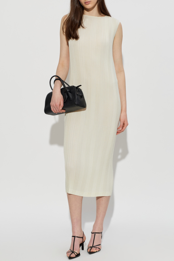 Issey Miyake Vestido plissado sem mangas