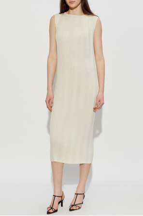 Issey Miyake Vestido plissado sem mangas