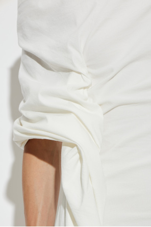 Issey Miyake Asymetryczna sukienka z drapowaniem