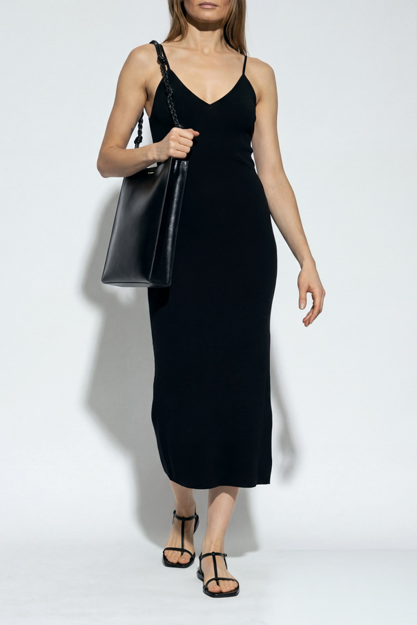 JIL SANDER Wool dress with bare shoulders
