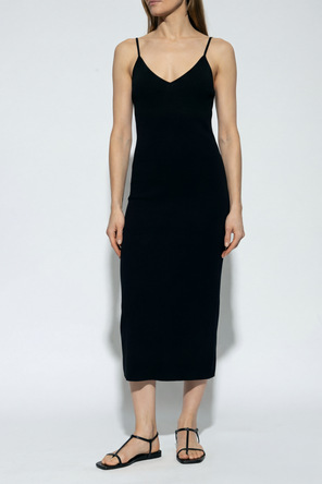 JIL SANDER Wool dress with bare shoulders