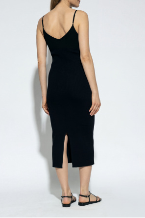 JIL SANDER Vestido de lana con hombros descubiertos