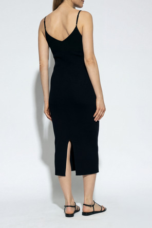 JIL SANDER Wool dress with bare shoulders