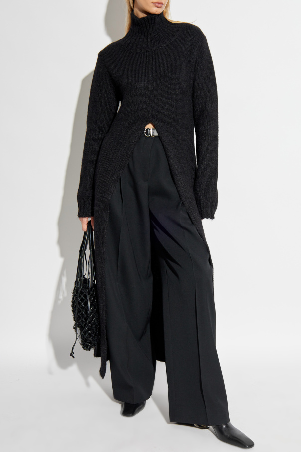 JIL SANDER Long turtleneck with slit