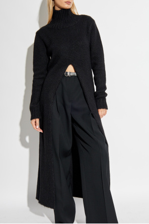 JIL SANDER Long turtleneck with slit