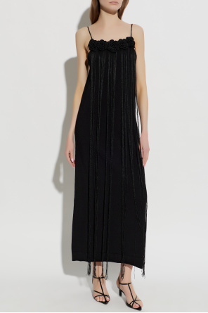 JIL SANDER Dress with decorative long fringes