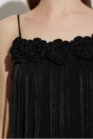 JIL SANDER Dress with decorative long fringes