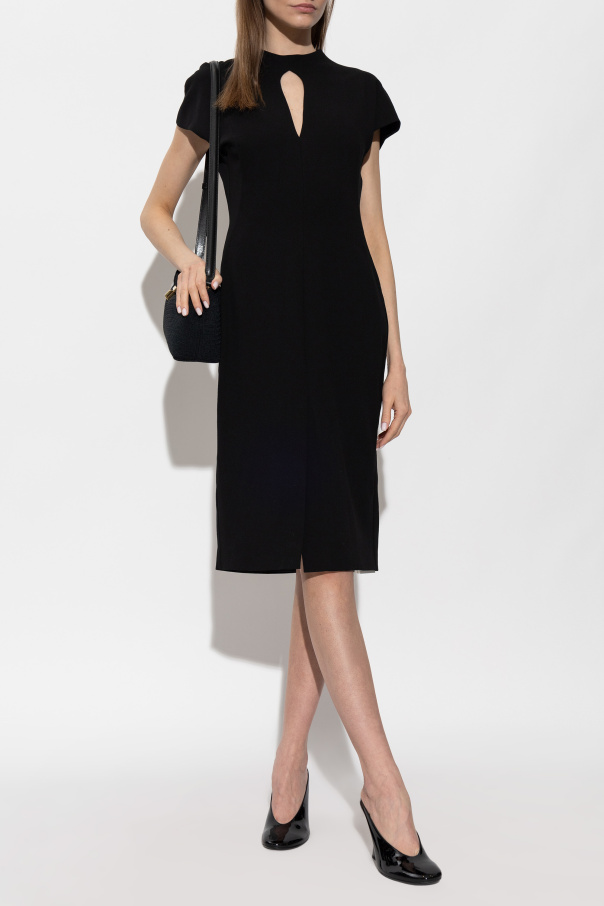 JIL SANDER Sukienka z dekoracyjnym wycięciem przy dekolcie