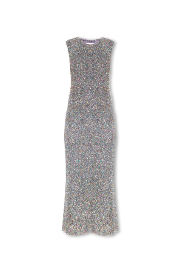 Połyskująca sukienka bez rękawów od JIL SANDER